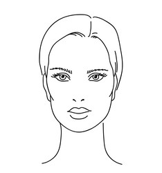 Beautyfull girl face attractive young woman vector