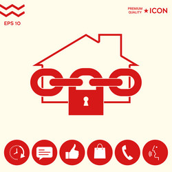 home lock icon vector