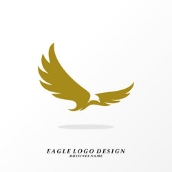 eagle logo design simple template vector image