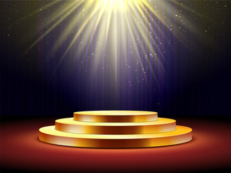 red carpet to podium vector image