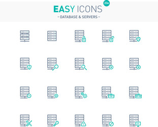 Easy icons 23e database vector