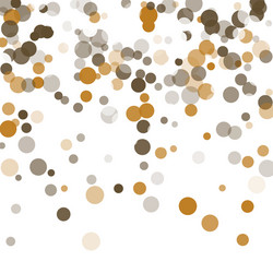 Gold white and gray confetti transparent dots vector