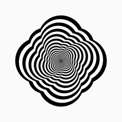 optical illusion black linesdesign element vector image