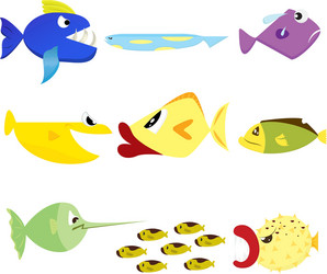 fish set 1 vector image