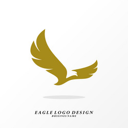 eagle logo design simple template vector image