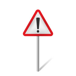 warning traffic sign isolated vector image