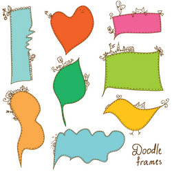 Cute hand drawn frames vector