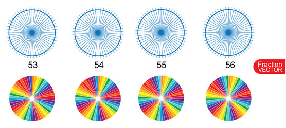 fraction for education on white background vector image