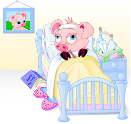 swine flu vector image