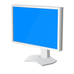 lcd tv monitor on white background vector image