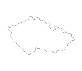 map of the czech republic vector image