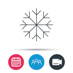 snowflake icon snow sign air conditioning vector image