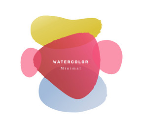 watercolor banner with liquid shape blob design vector image