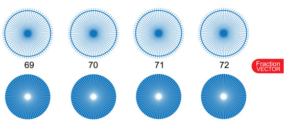 fraction for education on white background vector image