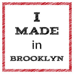 Slogan - i made in brooklyn vector