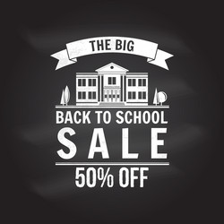 back to school design on the chalkboard vector image