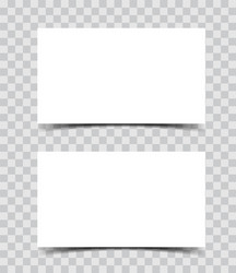 business card blank paper template realistic vector image