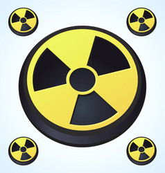 radiation round sign vector image