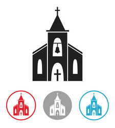 church icon isolated on white background vector image