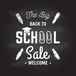 back to school design on the chalkboard vector image