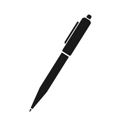 writing pen black web silhouette vector image