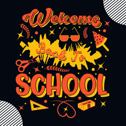 welcome back to school with grade t shirt design vector image