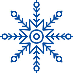 creative snowflake line icon concept vector image