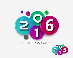 happy new year 2016 vector image