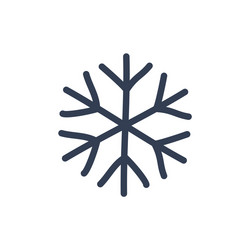 snowflake icon black silhouette snow flake sign vector image