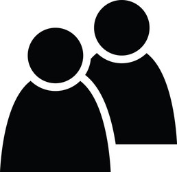 2 people tandem icon group persons simplified vector image