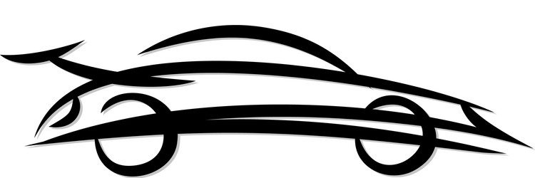 Logo of the fast car vector