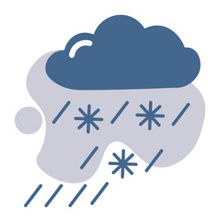 snowing weather forecast sign meteorology icon vector image