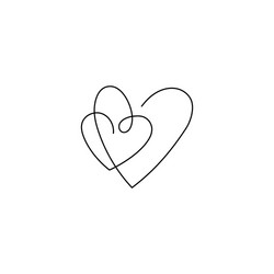 line heart vector image