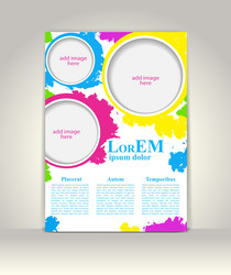 flyer brochure or magazine cover template vector image