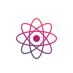 Atom icon on white vector