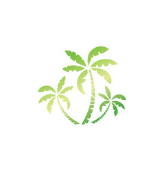 palm tree nature logo vector image