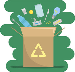 about the industry of waste recycling nature vector image