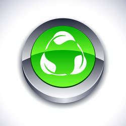 Recycle 3d button vector