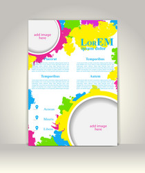 flyer brochure or magazine cover template vector image