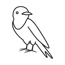 Isolated object bird and nightingale icon vector