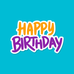 Birthday text vector