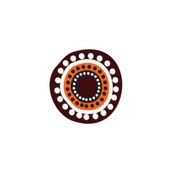 aboriginal art dots painting icon logo design vector image