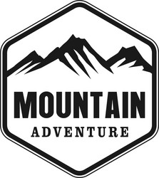 mountain logo outdoor emblem circle - adventure vector image