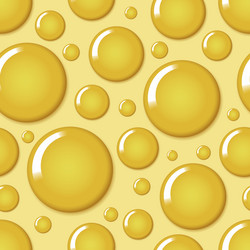 yellow round bubble seamless pattern vector image