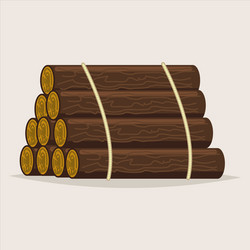 logs tree icon vector image