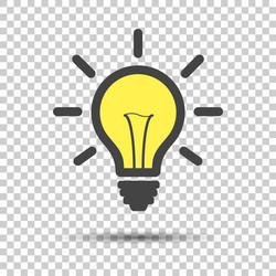 light bulb line icon isolated vector image