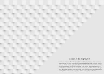 white abstract background in 3d paper style vector image