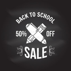 back to school design on the chalkboard vector image