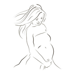 Pregnant woman vector