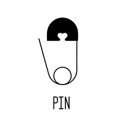 safety pin icon vector image